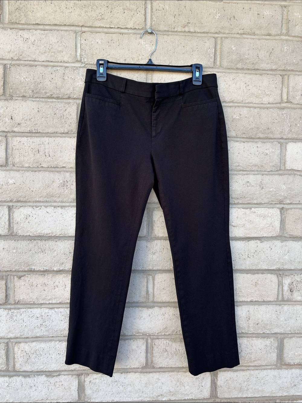 Banana Republic Jackson Fit Slim Ankle Pants Black Womens Size 10